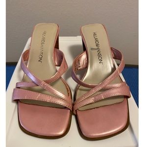 Hillard & Hanson Baby Pink Sheen Heels